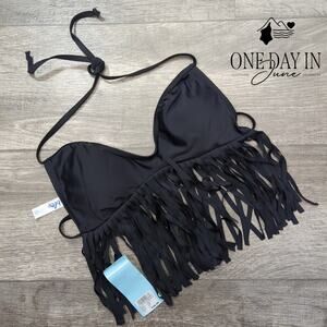 Rue 21 Halter Fringe Bikini Top Size S